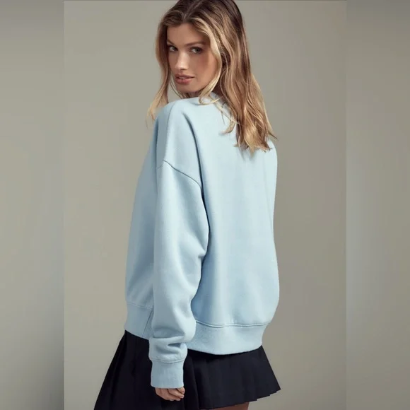 Anthropologie Light Blue Sweatshirt - Picture 2 of 10